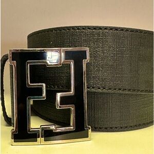 Men's Black 'Zucca' Belt